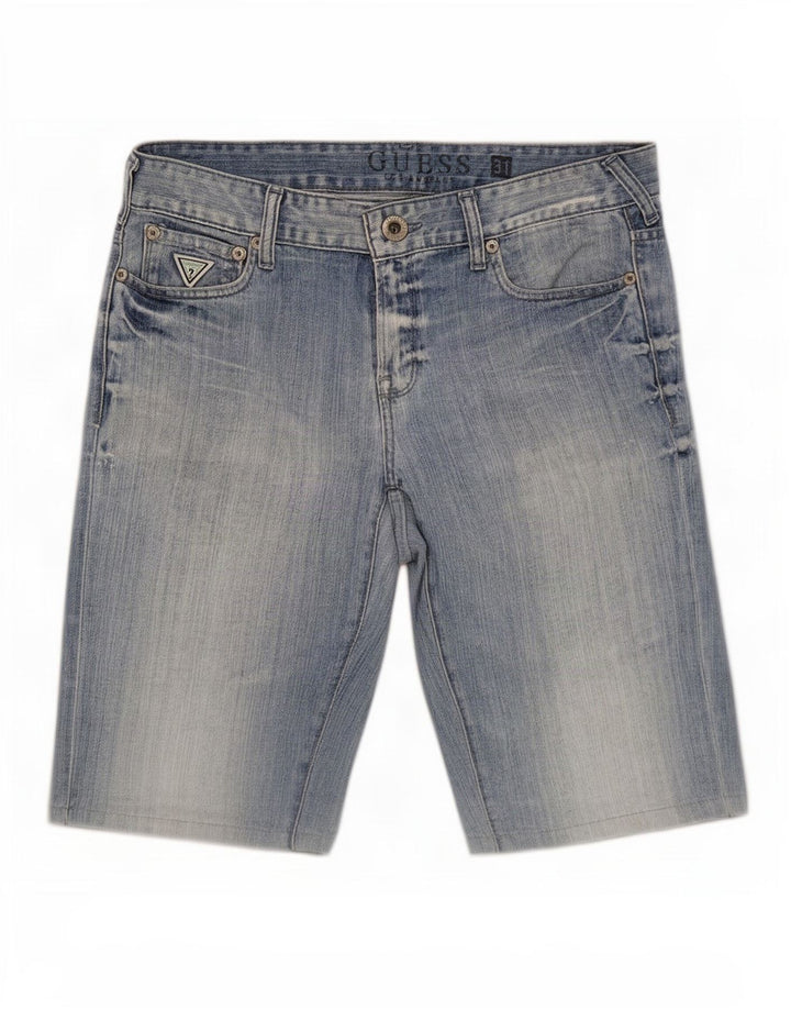 Guess Shorts jeans masculino slim médio W31 algodão azul