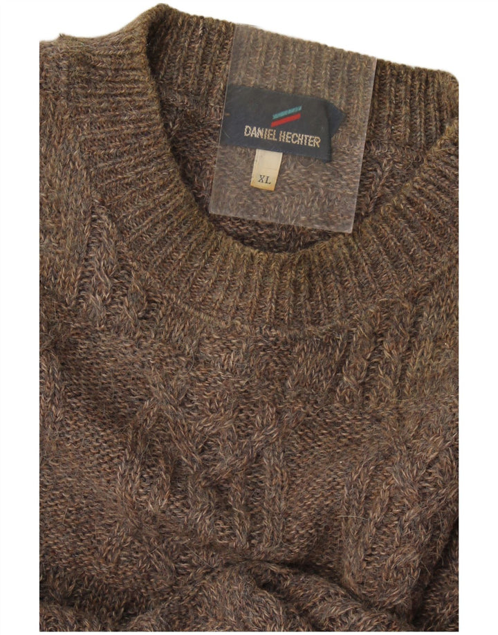 Suéter masculino Daniel Hechter com gola redonda XL marrom