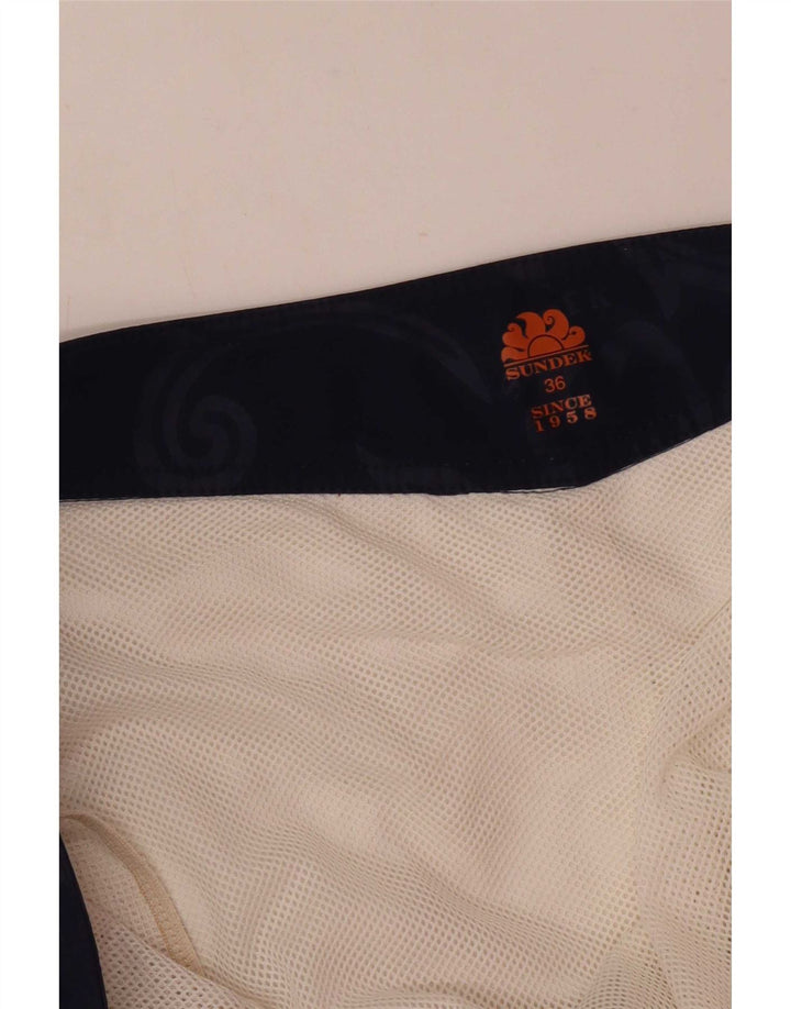 Sundek masculino gráfico regular shorts de natação grande branco colorblock praia