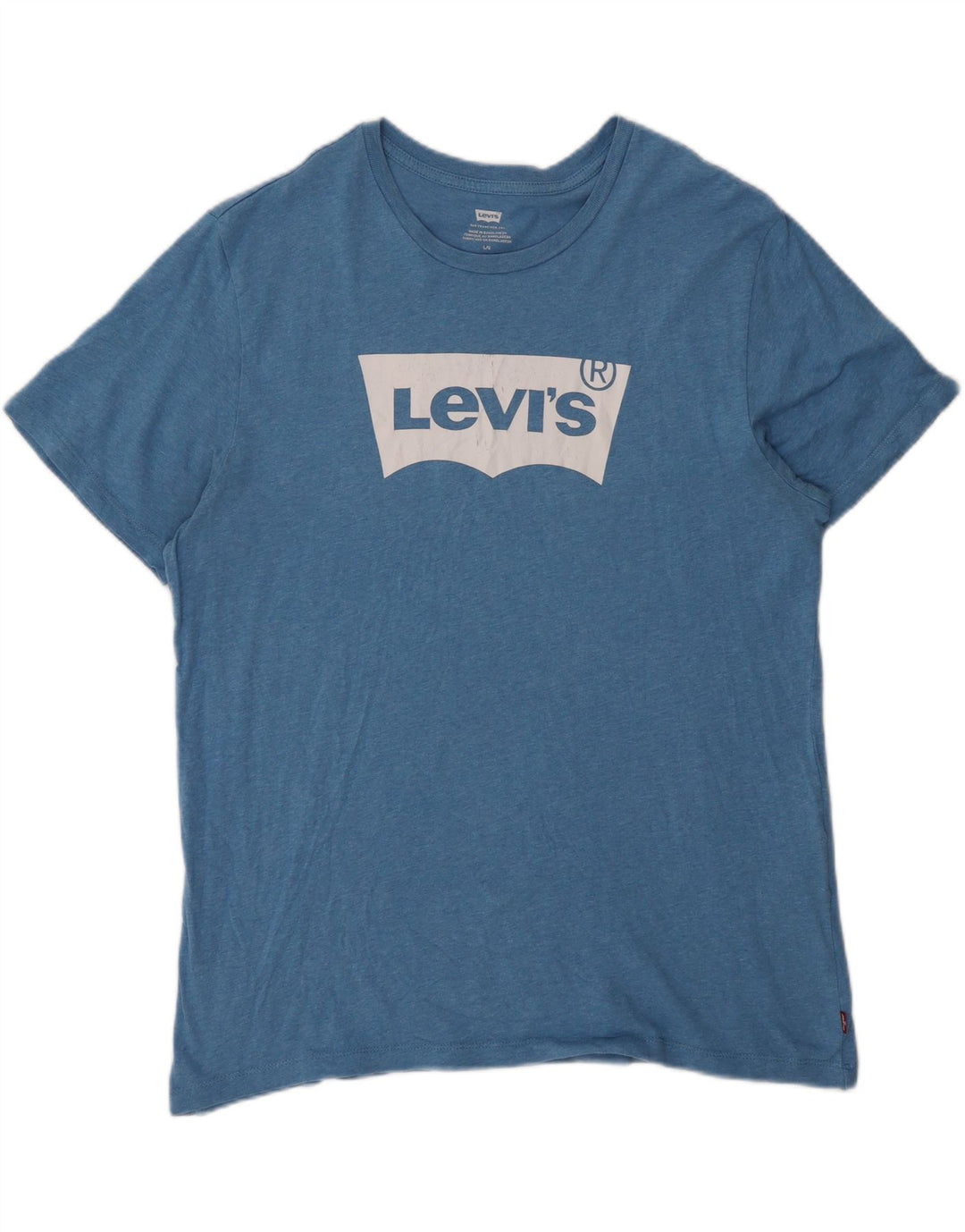 Camiseta gráfica masculina Levi's Top grande de algodão azul