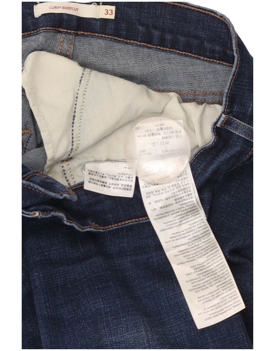 Calça Jeans Curvy Bootcut Feminina Levi's W33 L30 Azul Algodão