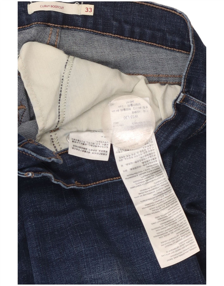 Calça Jeans Curvy Bootcut Feminina Levi's W33 L30 Azul Algodão