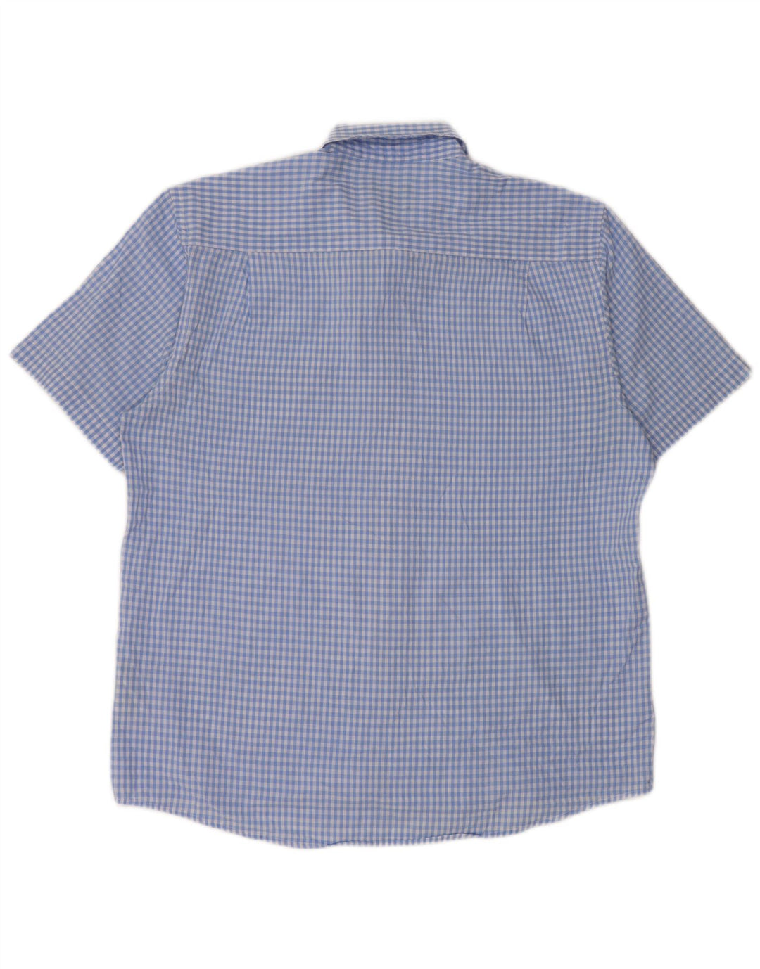 PIERRE CARDIN Camisa masculina de manga curta de ajuste regular XL azul guingão