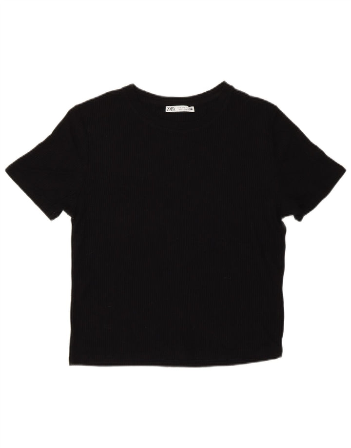 Camiseta feminina Zara UK 12 médio preto