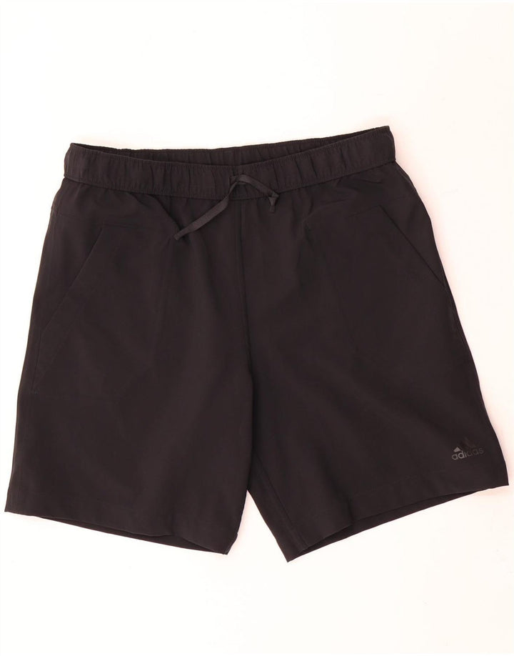 Shorts esportivos reversíveis masculinos Adidas grande cinza colorblock poliéster