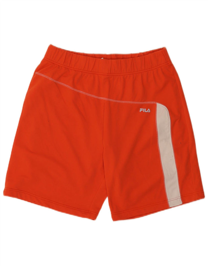 Fila Mens Sport Shorts Médio Laranja Colourblock Poliamida