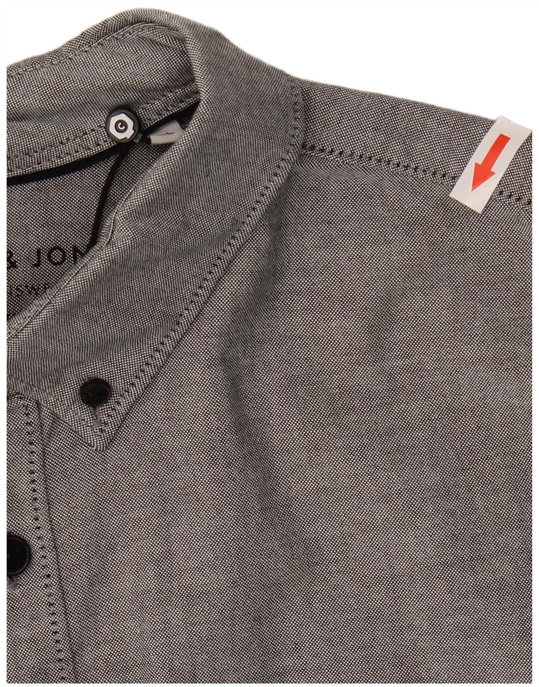 Camisa masculina slim fit Jack & Jones XL algodão cinza