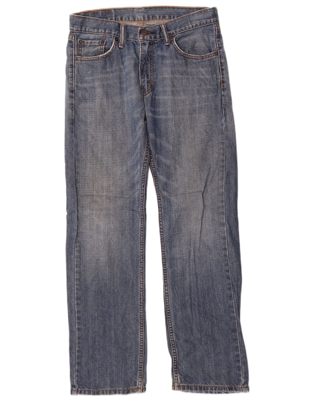 Levi's Masculino 505 Straight Jeans W30 L30 Azul Algodão