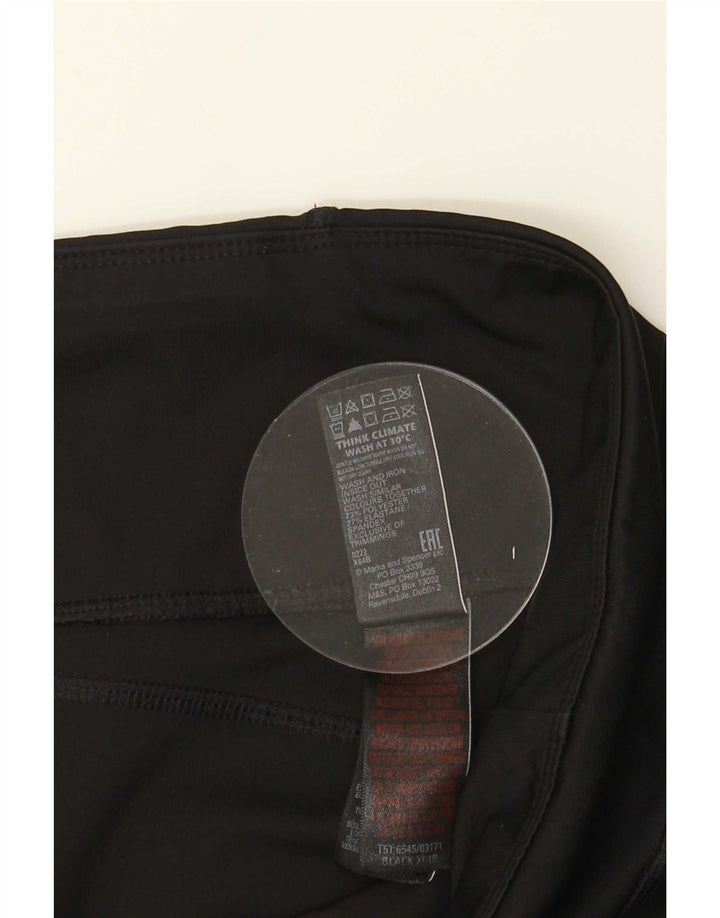 Leggings femininas Marks & Spencer UK 22 3XL poliéster preto