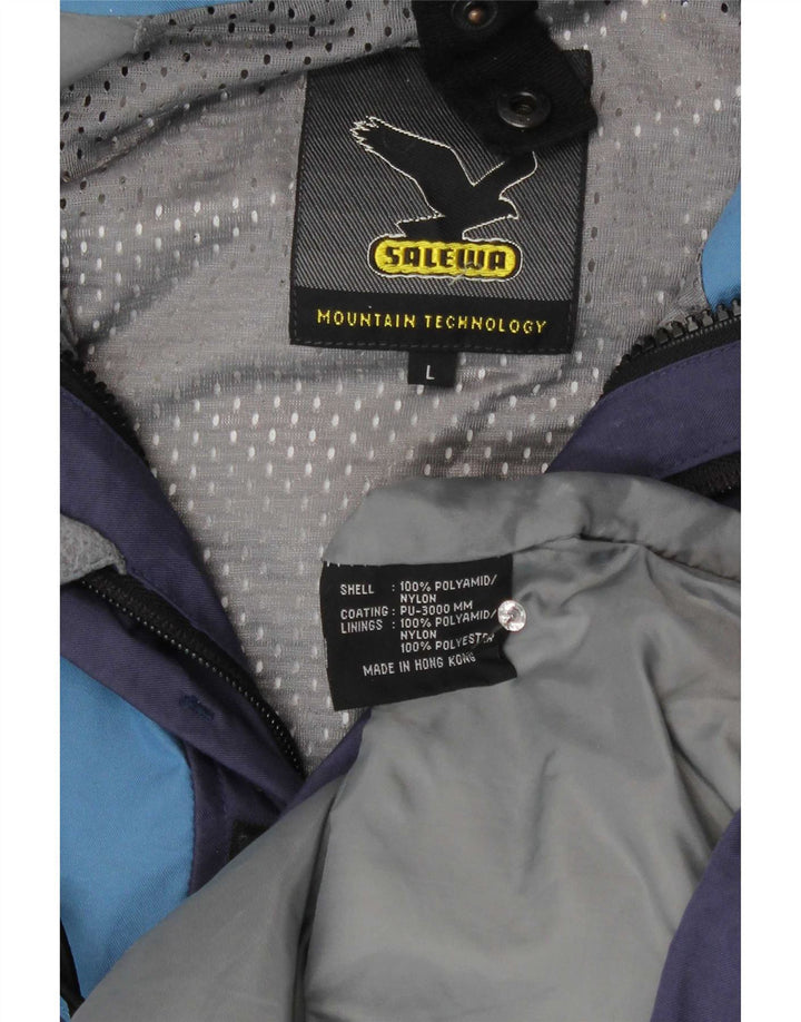 Jaqueta de esqui masculina SALEWA UK 40 grande poliamida colorblock azul marinho