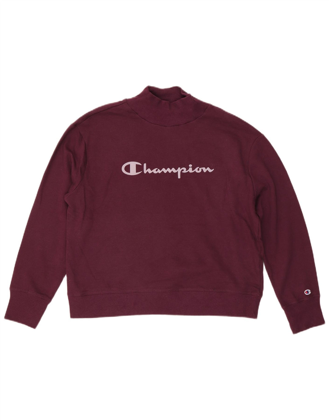 CHAMPION Suéter feminino oversized com estampa gráfica Reino Unido 16 grande roxo
