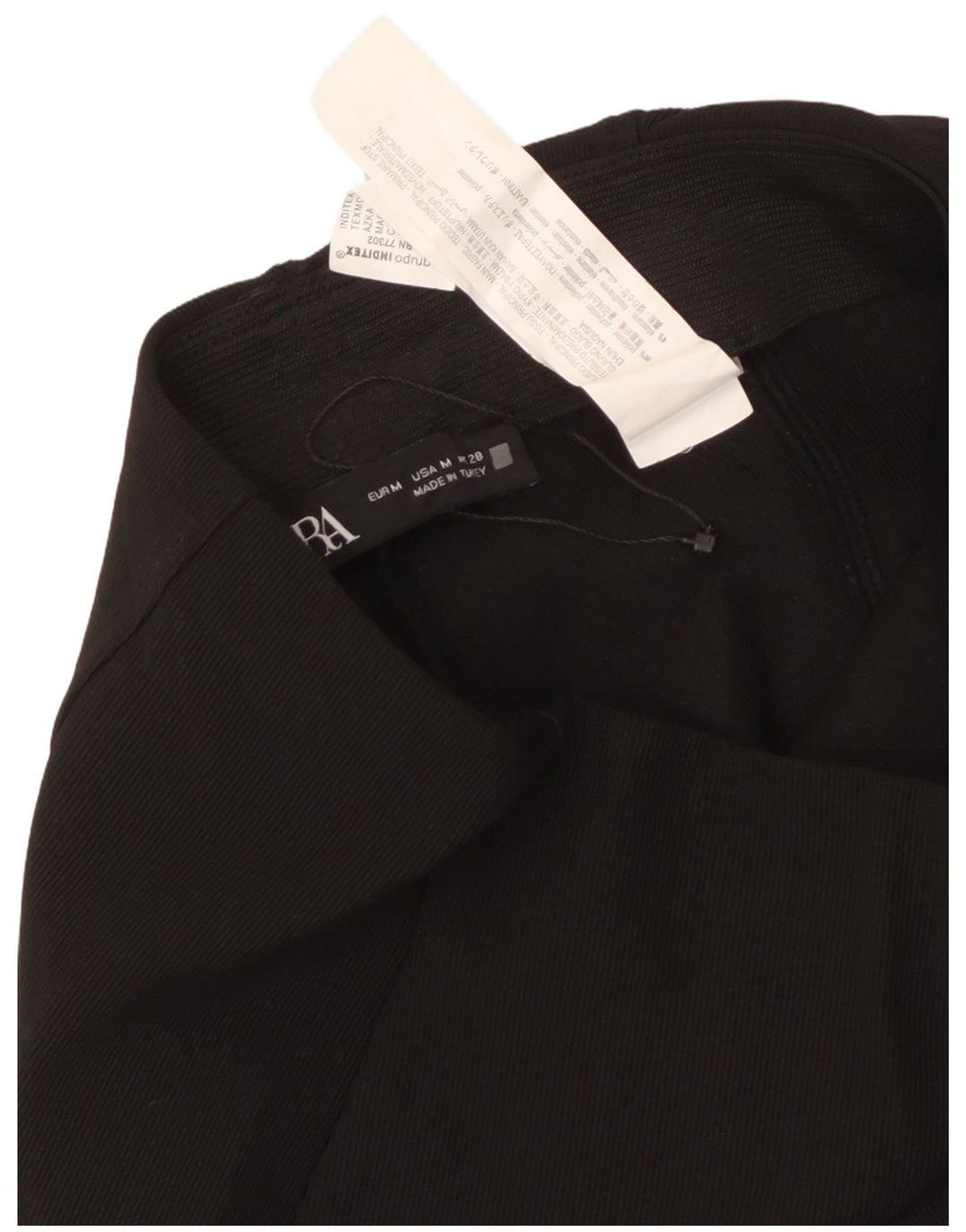 Calça skinny feminina Zara médio W28 L34 poliéster preto