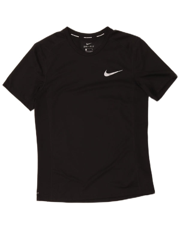 Camiseta masculina Nike Top pequena esportiva preta de poliéster