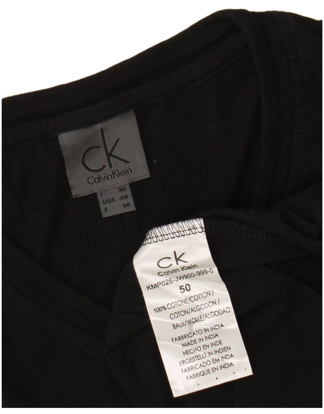 Camiseta gráfica masculina CALVIN KLEIN Top IT 50 algodão preto médio