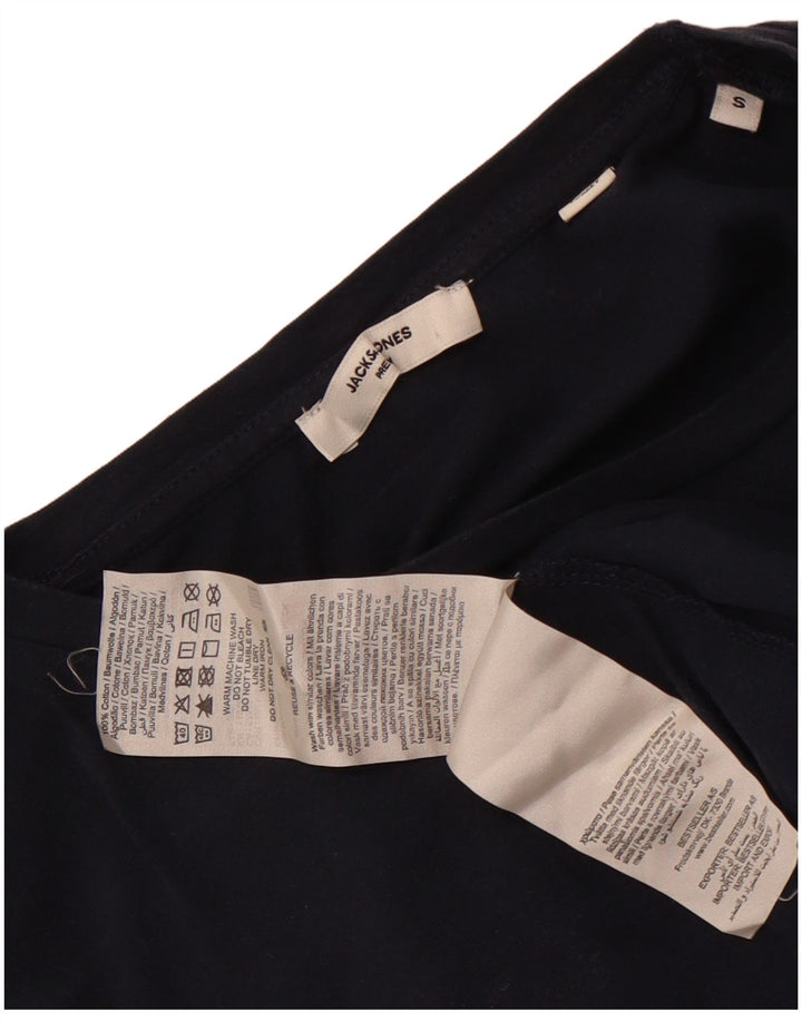 Camiseta masculina Jack & Jones top pequeno algodão azul marinho