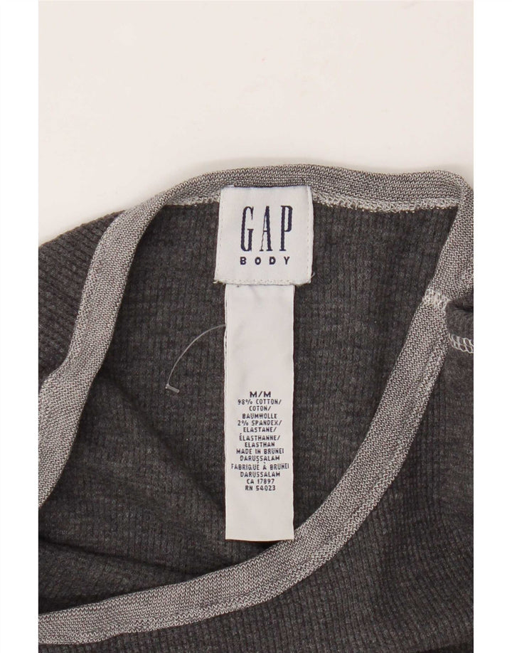 Gap Mens Top Manga Longa Algodão Cinza Médio