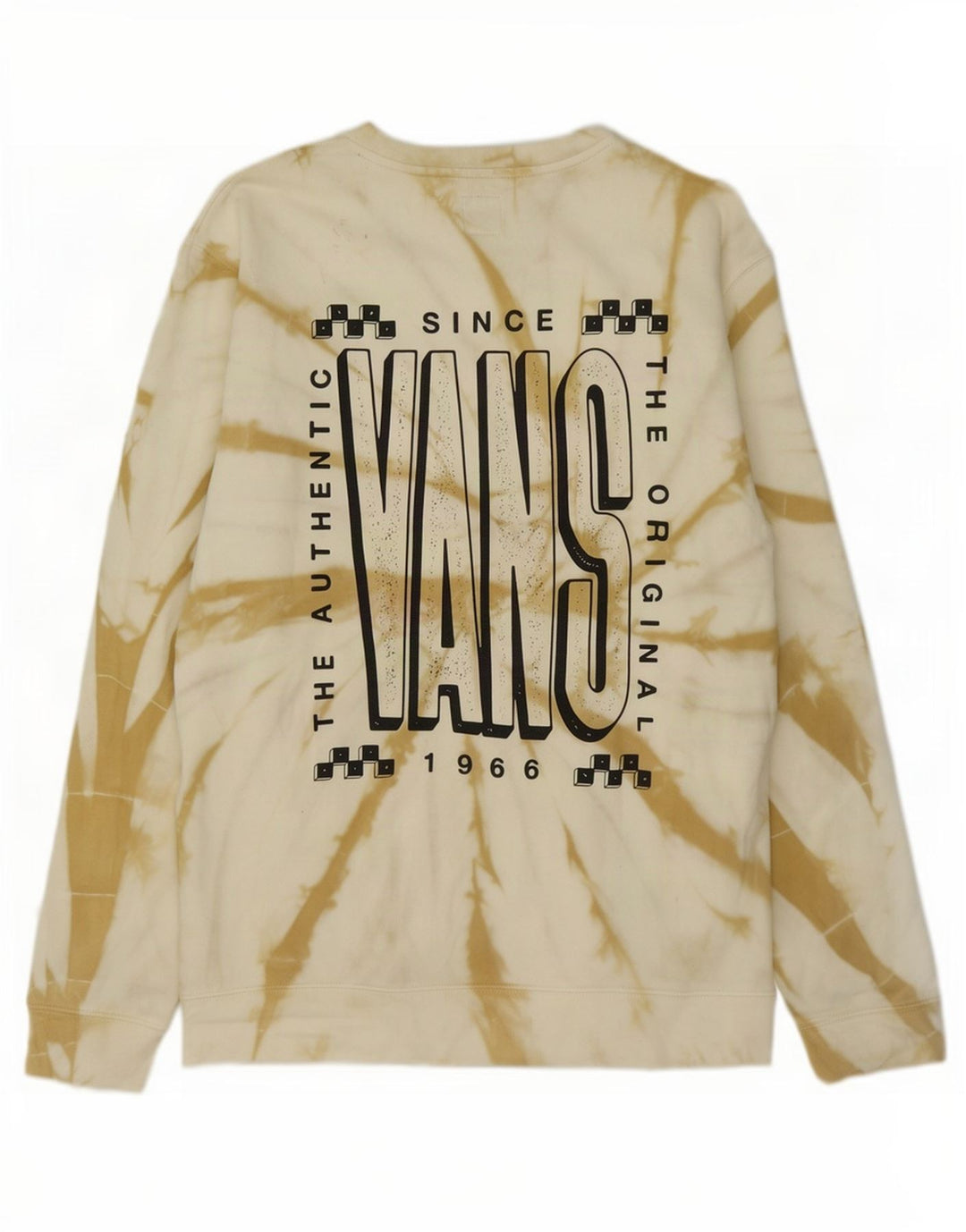 Vans Mens Graphic Moletom Jumper Grande Off White Tie Dye Algodão