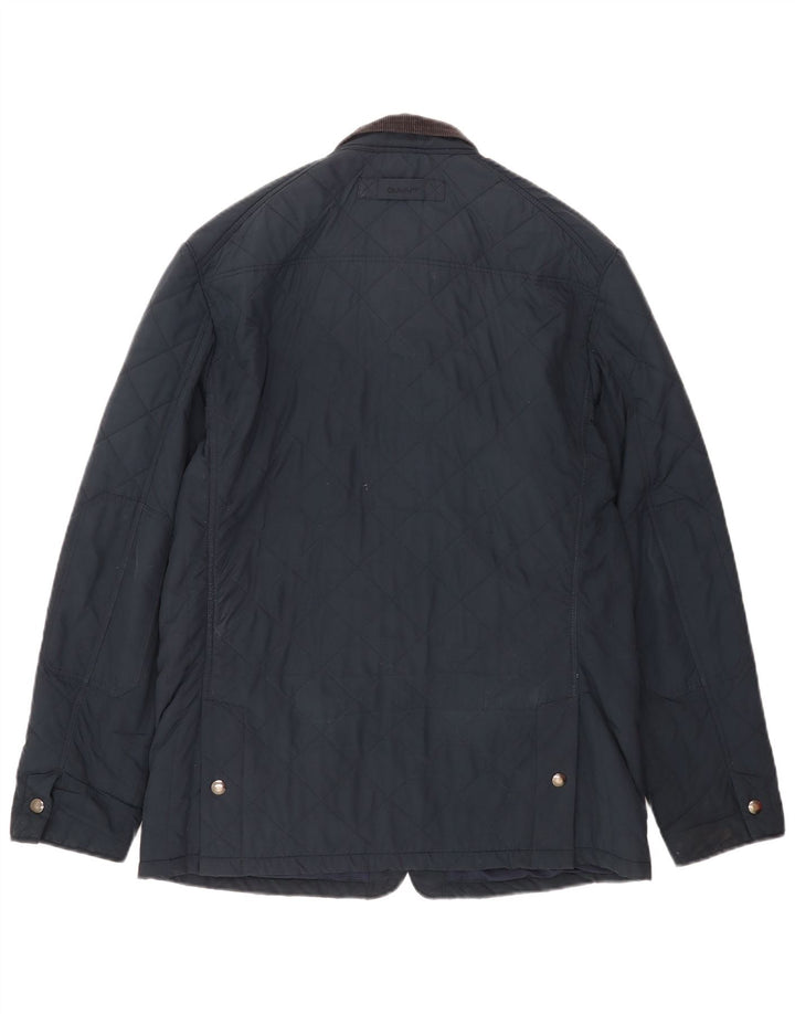 Jaqueta acolchoada masculina Gant UK 40 grande poliéster azul marinho