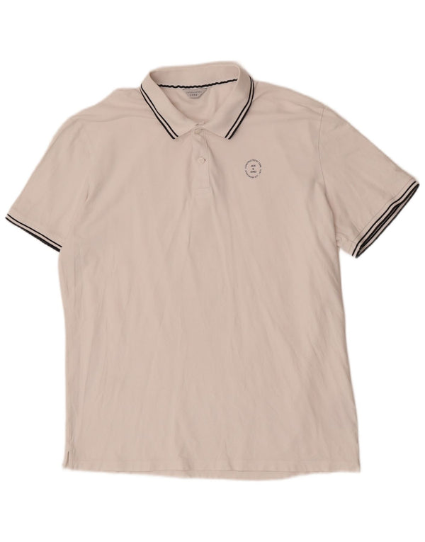 Camisa polo masculina Jack & Jones Core manga curta regular fit 2XL algodão branco