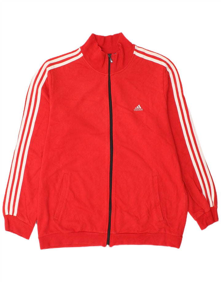 Jaqueta Adidas Mens Treino Top Grande Algodão Vermelho