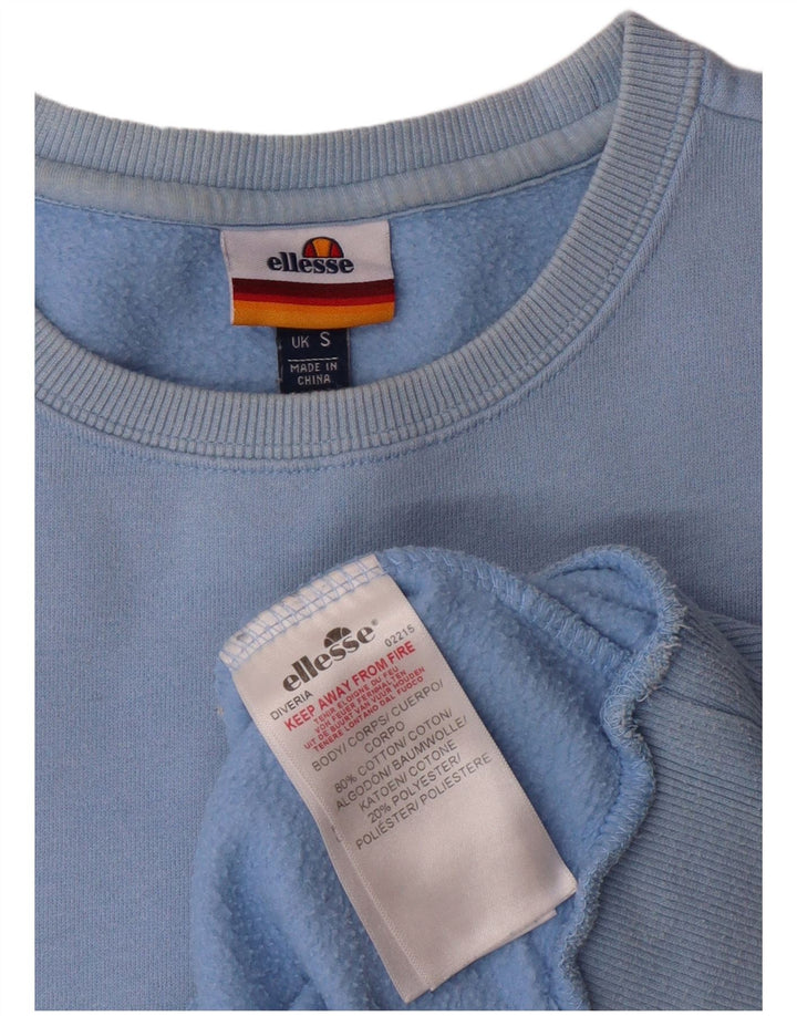 ELLESSE moletom masculino jumper pequeno azul algodão