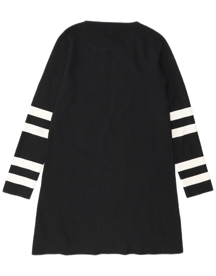 Suéter feminino Zara UK 14 médio preto colorblock modal