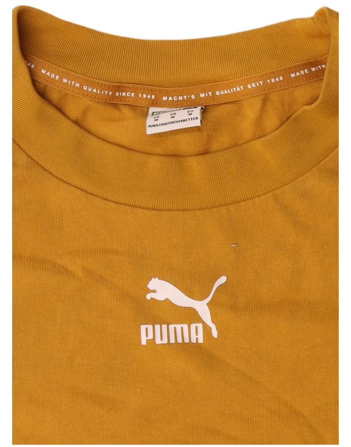 Camiseta masculina Puma Loose Fit Top Médio Algodão Amarelo