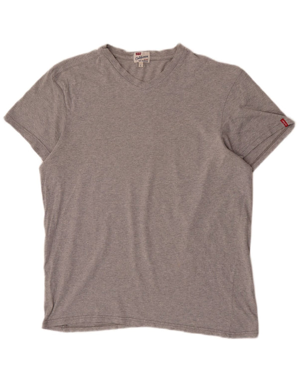 Camiseta masculina Levi's grande algodão cinza