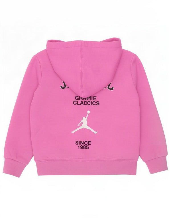 Suéter com capuz estampado Jordan feminino 2-3 anos algodão rosa