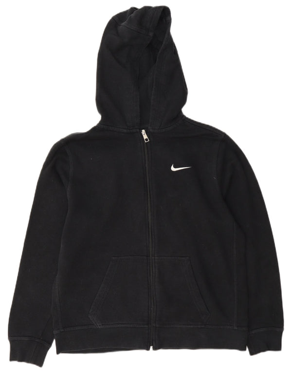 Suéter Nike Boys Zip com capuz 13-14 anos XL preto algodão