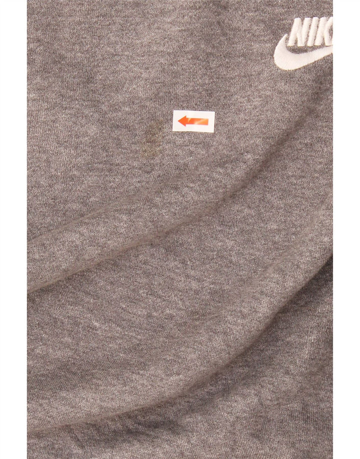 NIKE Mens Hoodie Jumper Pequeno Algodão Cinza