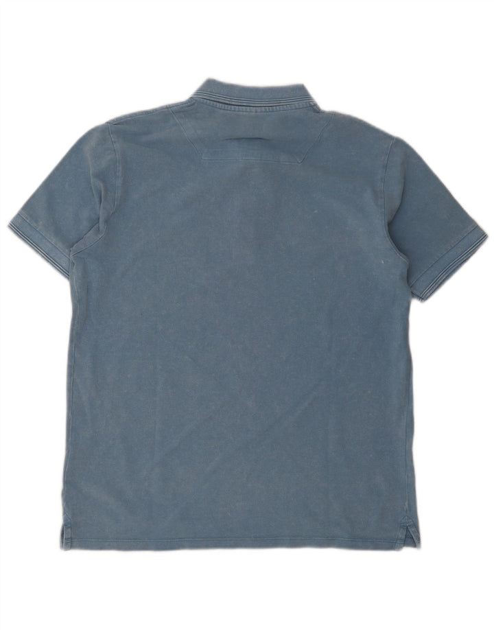 Camisa polo masculina Replay grande algodão azul