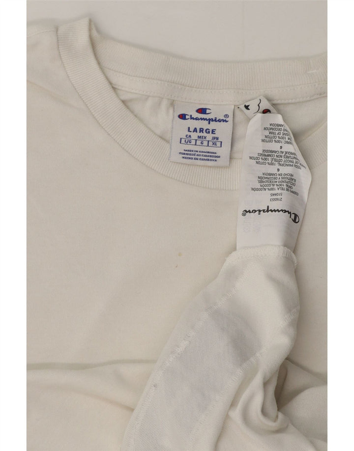 Camiseta masculina Champion grande algodão branco