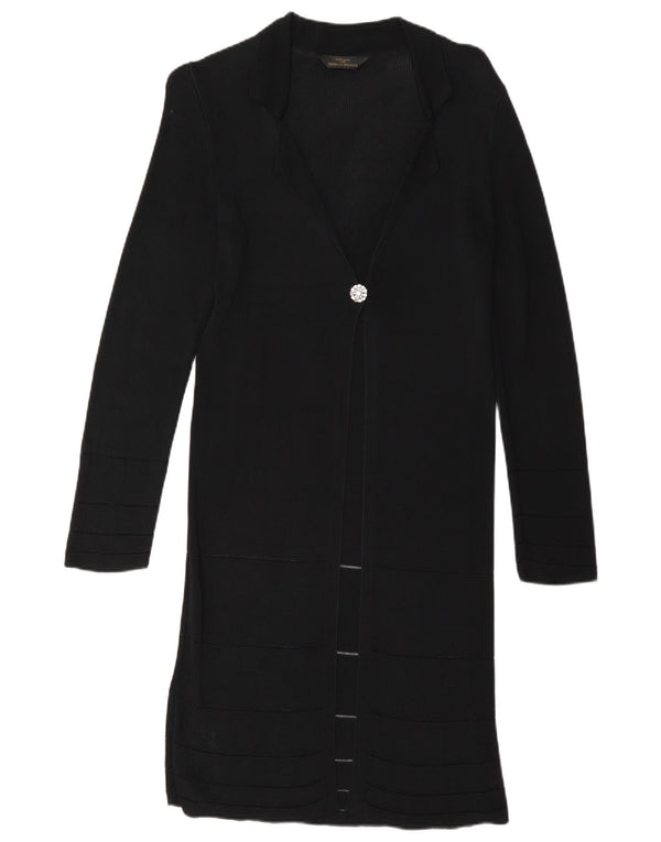 Suéter cardigã feminino Marks & Spencer transparente Reino Unido 12 médio preto