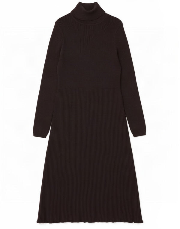 Vestido jumper feminino de manga comprida Marks & Spencer Reino Unido 14 grande viscose preta