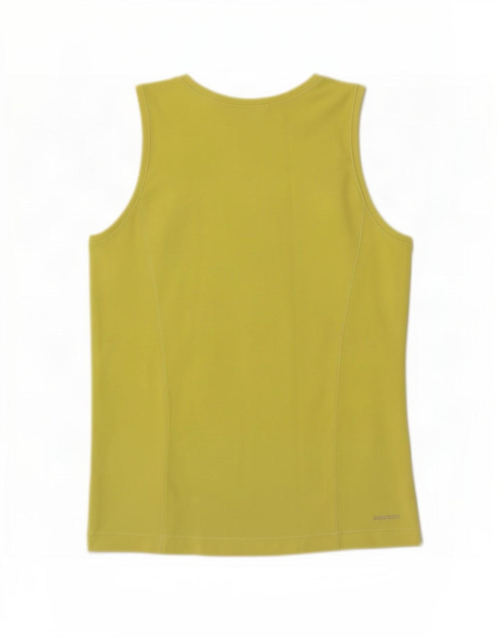 Adidas Womens Climalite Vest Top UK 14 Médio Amarelo Poliéster
