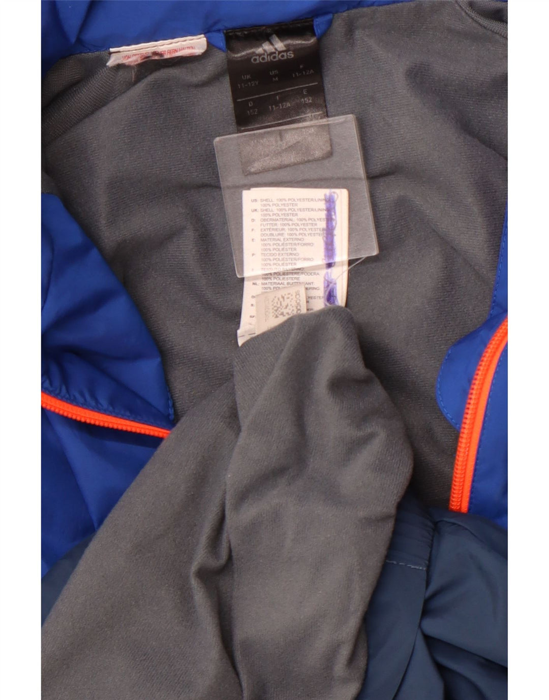 ADIDAS Meninos Clima Proof Tracksuit Top Jacket 11-12 Anos Azul Marinho