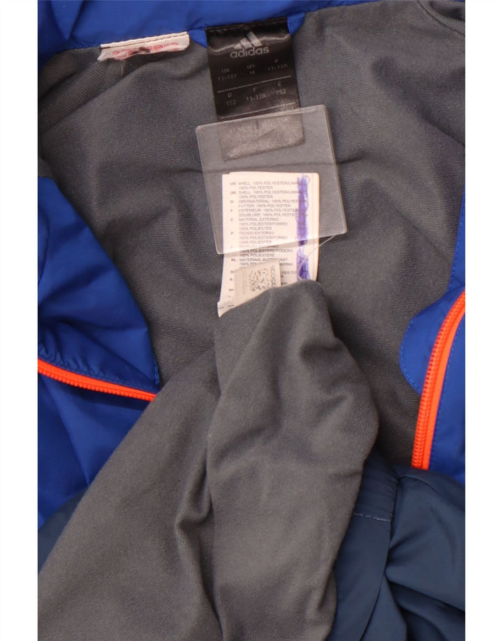 ADIDAS Meninos Clima Proof Tracksuit Top Jacket 11-12 Anos Azul Marinho