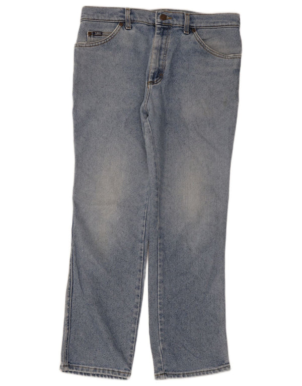 Lee Mens Straight Jeans W34 L30 Azul Algodão