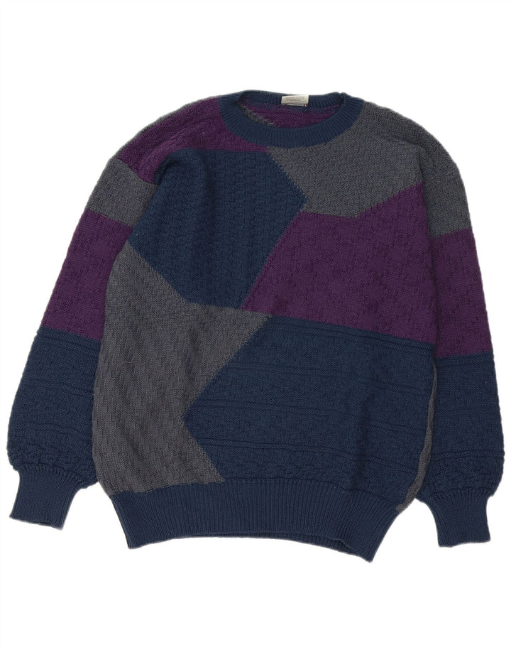 Suéter masculino Jockey com gola redonda IT 50 bloco colorido médio multicolorido