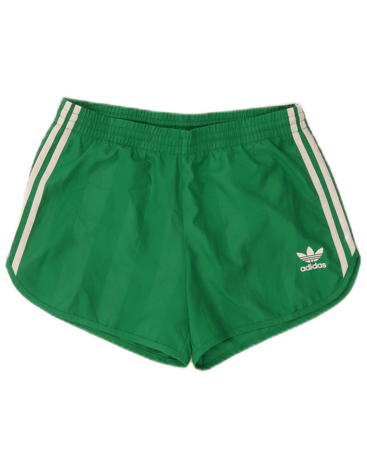 Shorts esportivos femininos Adidas pequeno poliéster verde