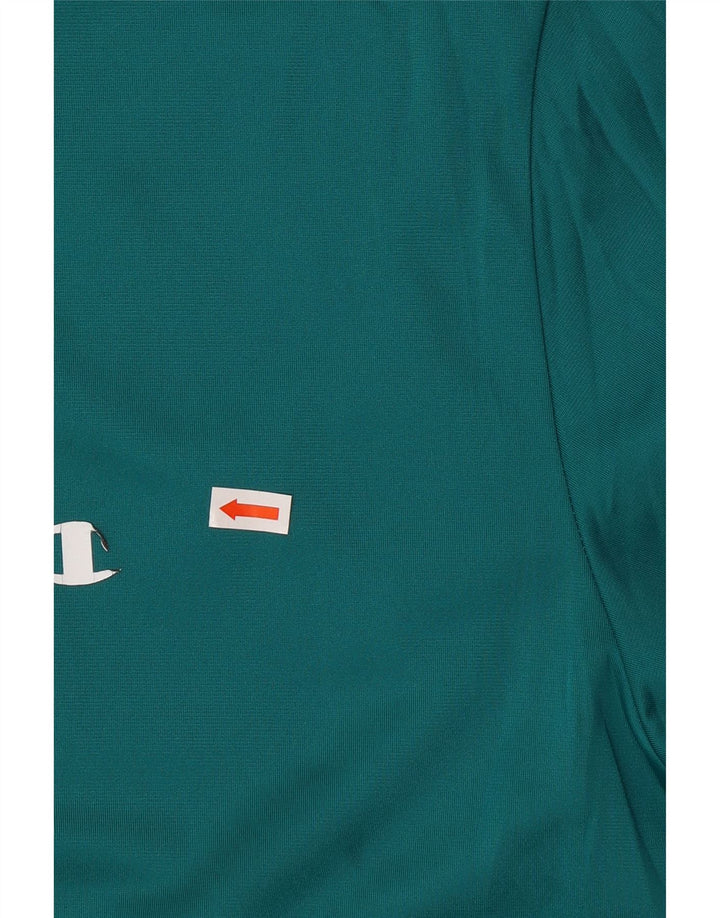 CHAMPION Mens Treino Top Jaqueta Grande Poliéster Colorblock Verde