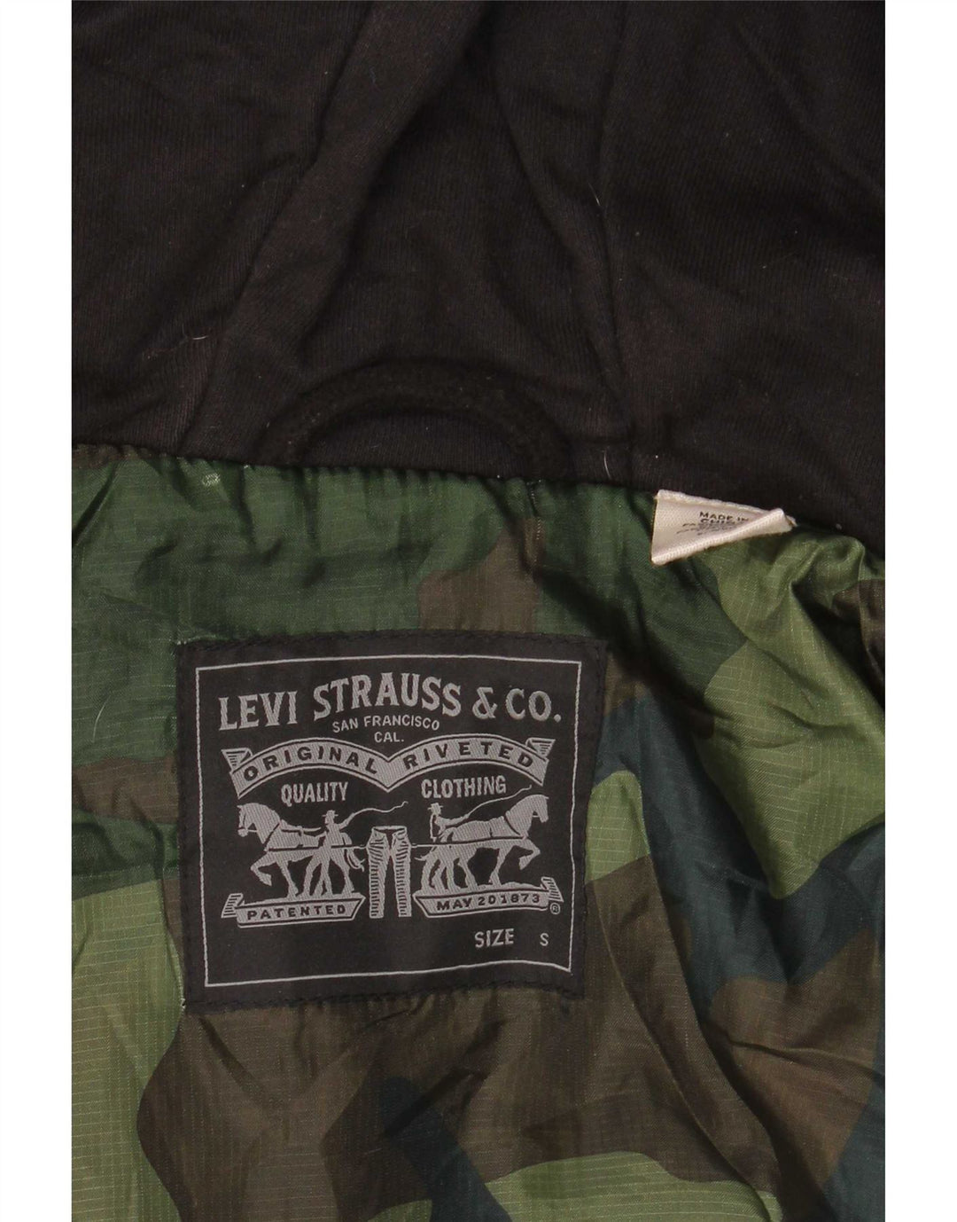 Camisa masculina de flanela com capuz e flanela Levi's pequena xadrez vermelha
