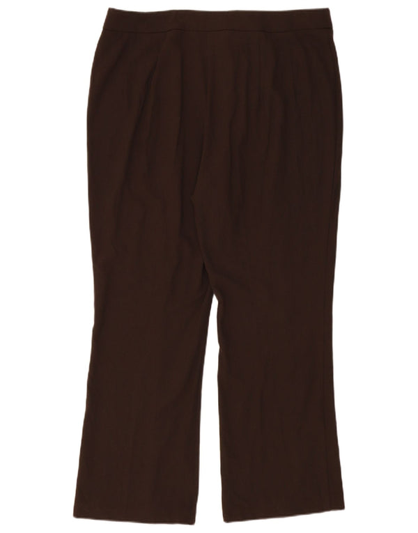 Calça casual feminina Marks & Spencer de cintura alta Reino Unido 18 XL W36 L28 marrom