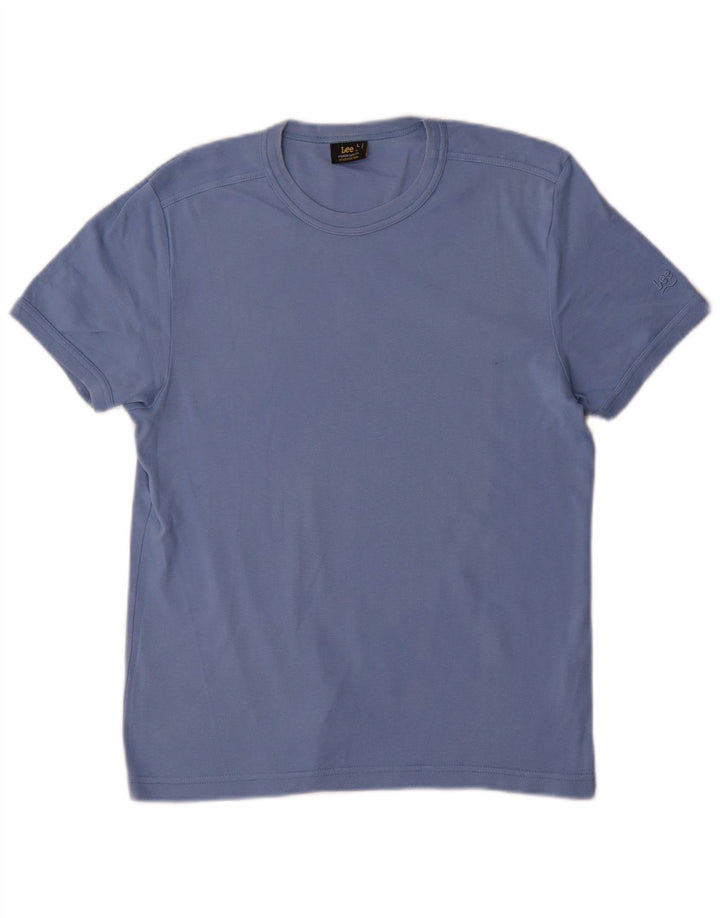 Camiseta feminina Lee grande algodão azul