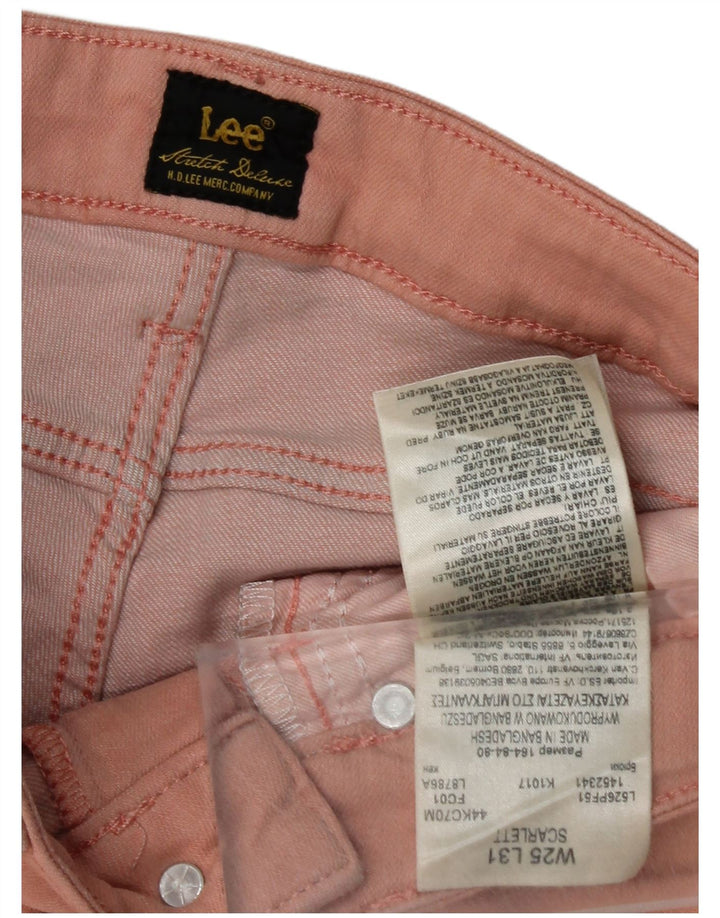 Calça jeans skinny feminina LEE W25 L31 algodão rosa
