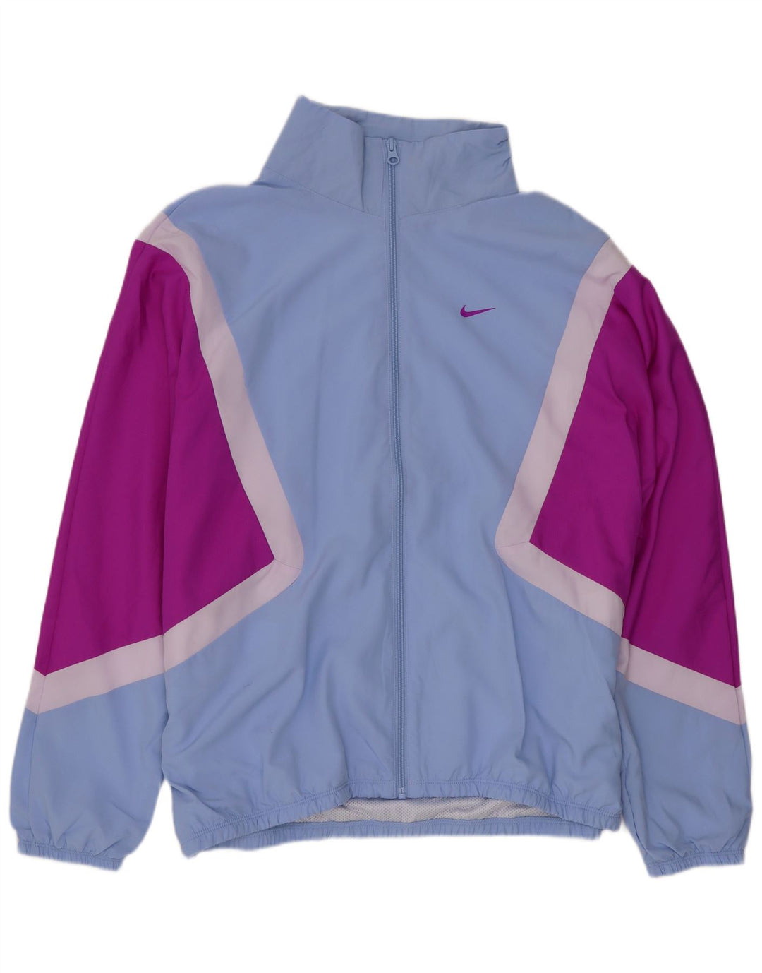 Nike Womens Graphic Tracksuit Top Jacket UK 14 Médio Azul Esportes