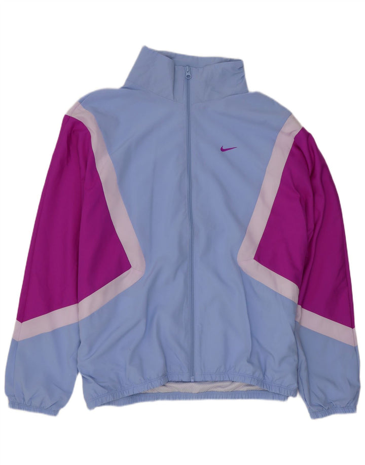 Nike Womens Graphic Tracksuit Top Jacket UK 14 Médio Azul Esportes
