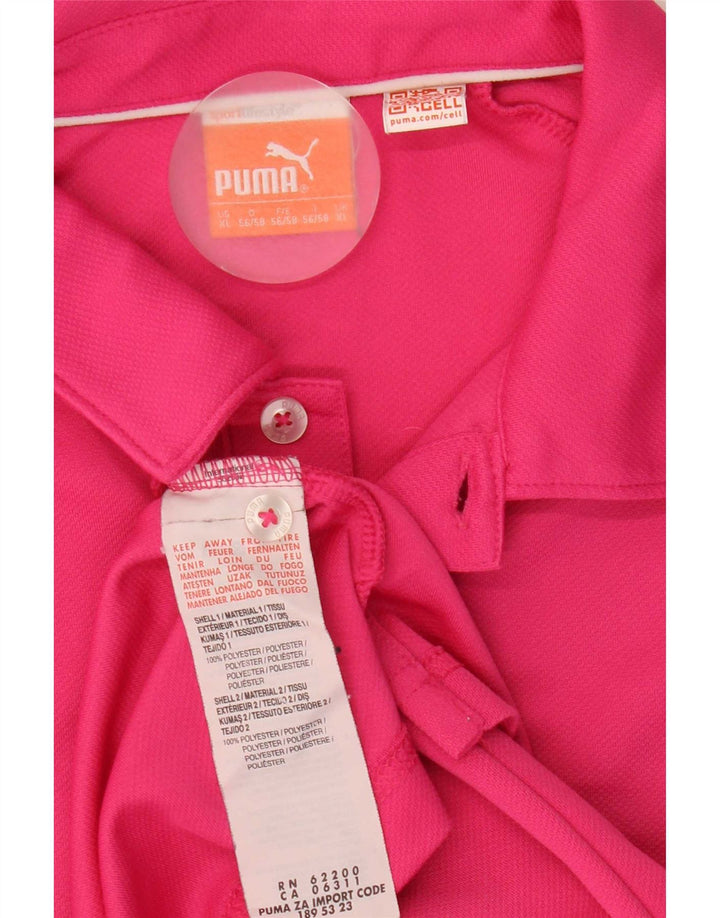 Camisa polo masculina Puma XL rosa poliéster
