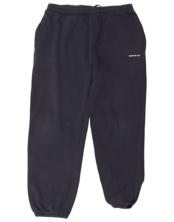 Calça de treino masculina Reebok Joggers EU 40 grande algodão azul marinho